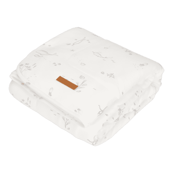 Βρεφική κουβέρτα κρεβατιού Little Dutch Ocean white 110x140 στο Bebe Maison