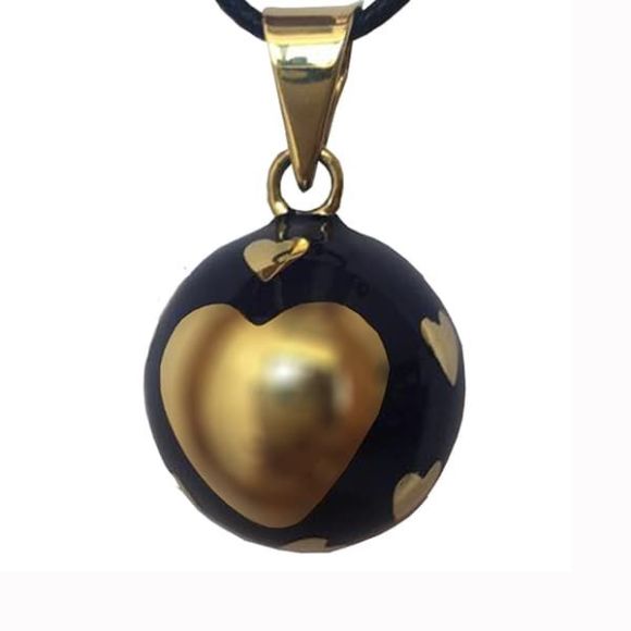 Μουσικό μενταγιόν εγκυμοσύνης Bola Blue with gold heart στο Bebe Maison