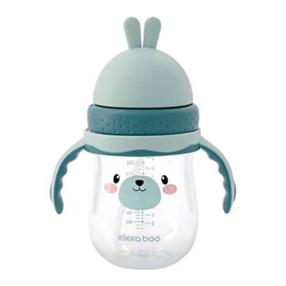 Εκπαιδευτικό ποτήρι Kikka Boo Tritan με καλαμάκι 300ml Mint panda στο Bebe Maison