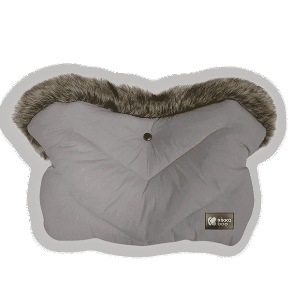 Γάντια καροτσιού Kikka Boo Luxuy Fur grey στο Bebe Maison