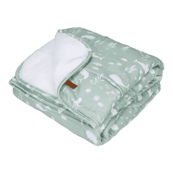 Βρεφική κουβέρτα κρεβατιού Little Dutch Ocean Mint 110x140 στο Bebe Maison