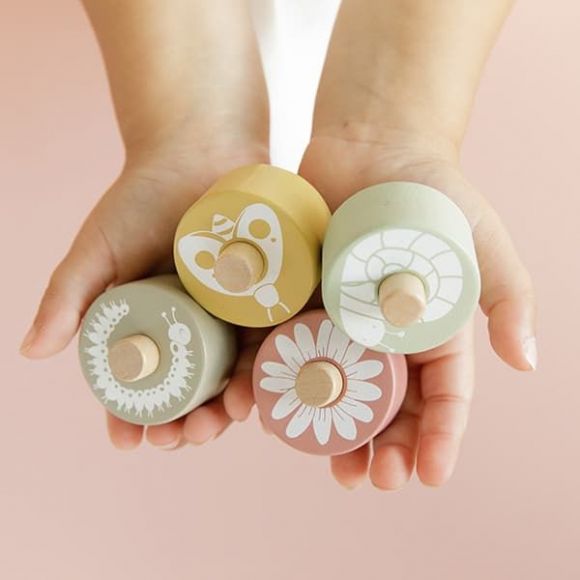 Ξύλινη πίστα αγώνων με αυτοκινητάκια Little Dutch Flowers στο Bebe Maison