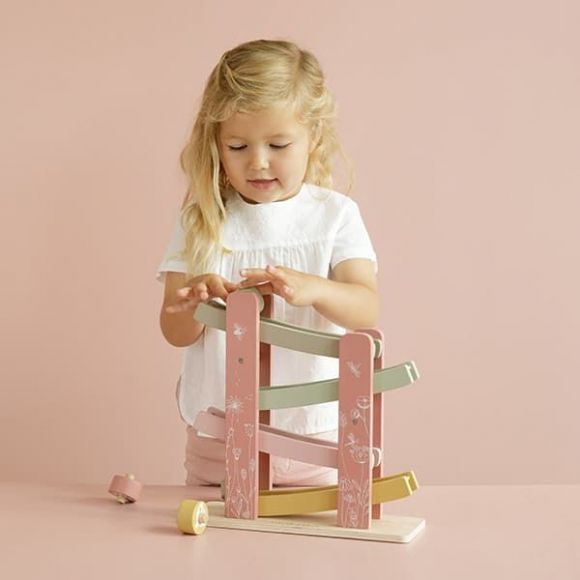 Ξύλινη πίστα αγώνων με αυτοκινητάκια Little Dutch Flowers στο Bebe Maison