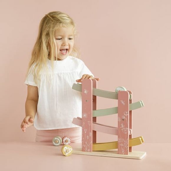 Ξύλινη πίστα αγώνων με αυτοκινητάκια Little Dutch Flowers στο Bebe Maison