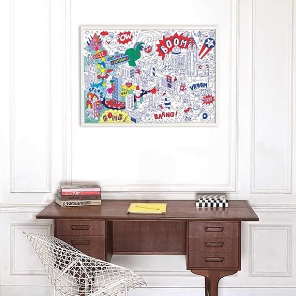 Giant poster for painting omy super heroes with pencil στο Bebe Maison