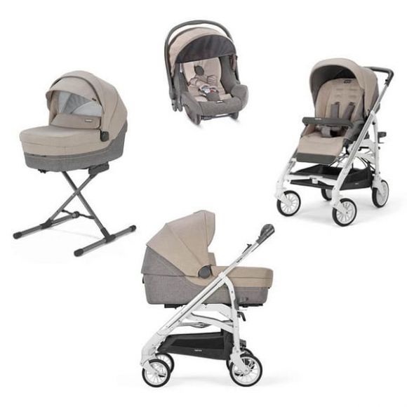 Πολυκαρότσι Inglesina quattro Trilogy System Bermuda Beige City silver/white στο Bebe Maison