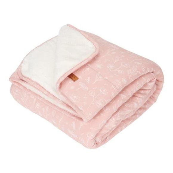 Βρεφική κουβέρτα κρεβατιού Little Dutch Wild Flowers Pink 110x140 στο Bebe Maison