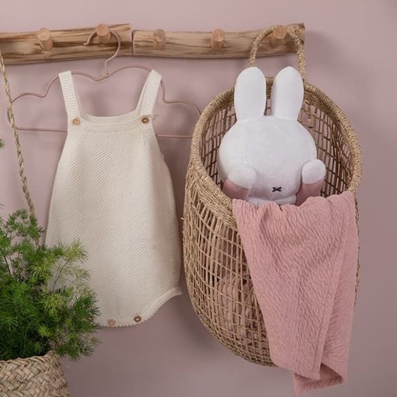 Υφασμάτινο λούτρινο Miffy Pink με μαγνήτες στα μάτια για να κλείνει τα ματάκια 28cm στο Bebe Maison