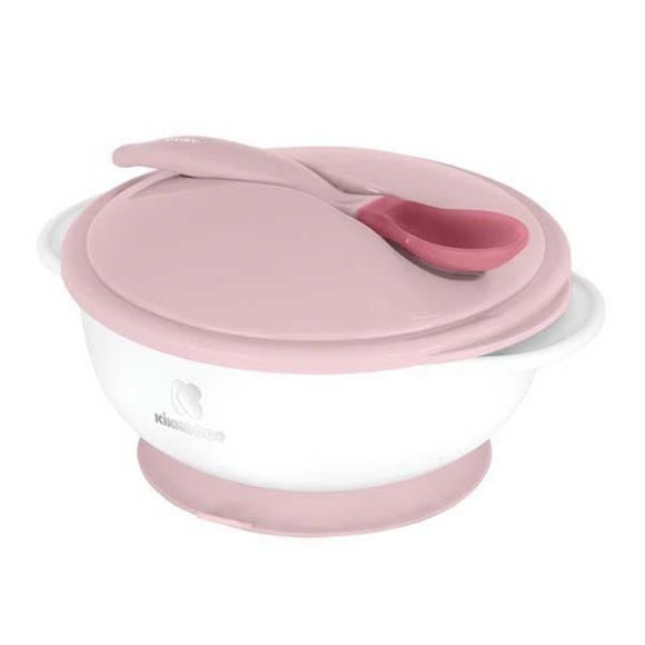 Food bowl with a spoonful of temperature detection kikka boo pink στο Bebe Maison