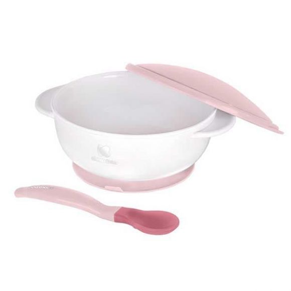 Food bowl with a spoonful of temperature detection kikka boo pink στο Bebe Maison