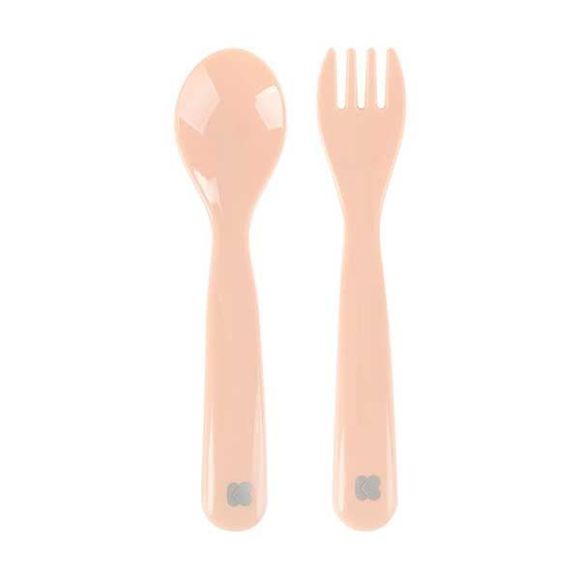 Set spoon and fork kikka boo glossy pink στο Bebe Maison