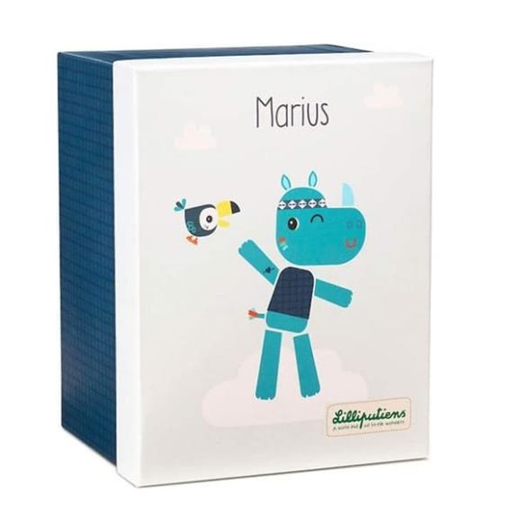 Ζωάκι Lilliputiens Μάριους σε κουτί δώρου στο Bebe Maison
