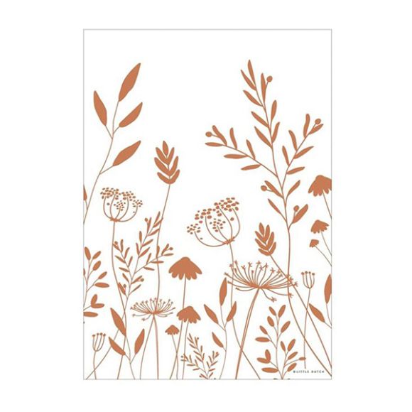 Poster A3 Wild Little Dutch Flowers Rust στο Bebe Maison