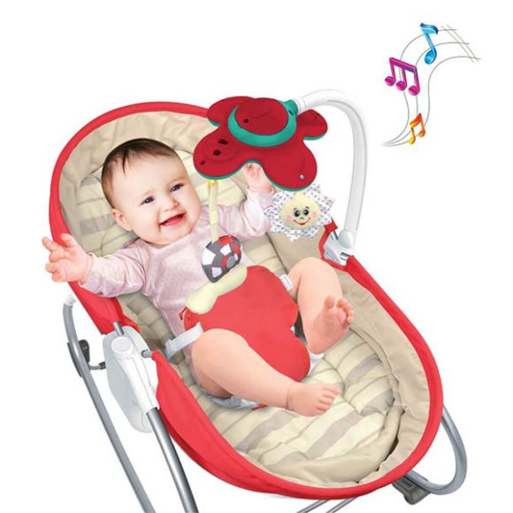 Καλαθούνα ρηλάξ Bebe Stars Snooze+ 3 σε 1 με μελωδίες, φως και δόνηση red στο Bebe Maison