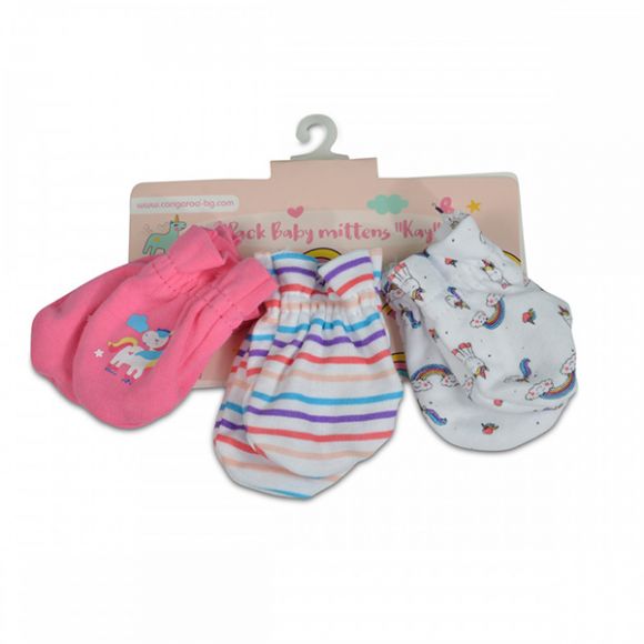 Baby Lands Set 3 pairs of Cangaroo Kay Pink στο Bebe Maison