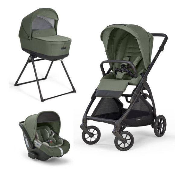 Πολυκαρότσι 3 σε 1 Inglesina Quattro Electa Tribeca Green χρώμα σκελετού total black στο Bebe Maison