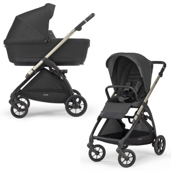 Πολυκαρότσι 2 σε 1 Inglesina Duo Electa Upper Black χρώμα σκελετού iridium black στο Bebe Maison