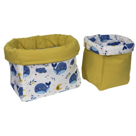 Storage baskets 2pcs Bebe stars Whale στο Bebe Maison