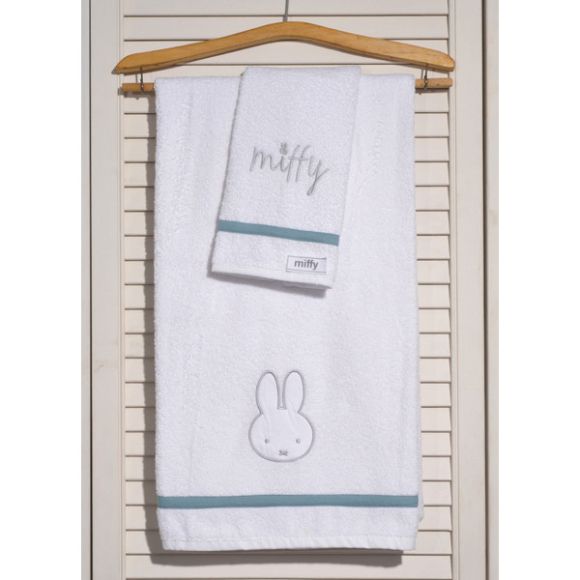 Σετ πετσέτες μωρού 2 τμχ Miffy σχέδιο 63 μέντα στο Bebe Maison