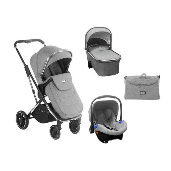 Πολυκαρότσι Kikka Boo Angele 3 σε 1 Chrome Grey στο Bebe Maison