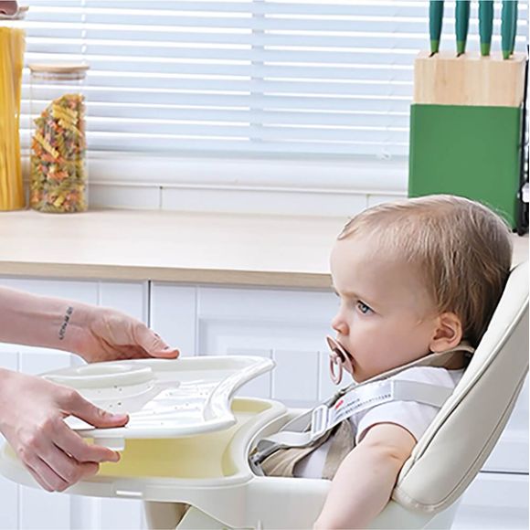 Woody food chair 2in1 bebe stars beige 894-182 στο Bebe Maison