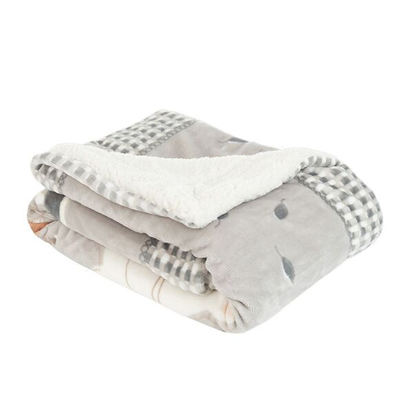 Βρεφική κουβέρτα κρεβατιού βελουτέ Kikka Boo sherpa polar fisher grey στο Bebe Maison