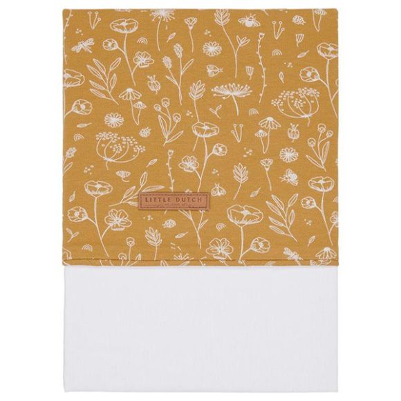 Σεντόνι για λίκνο Little Dutch wild flowers ochre 100x70 στο Bebe Maison