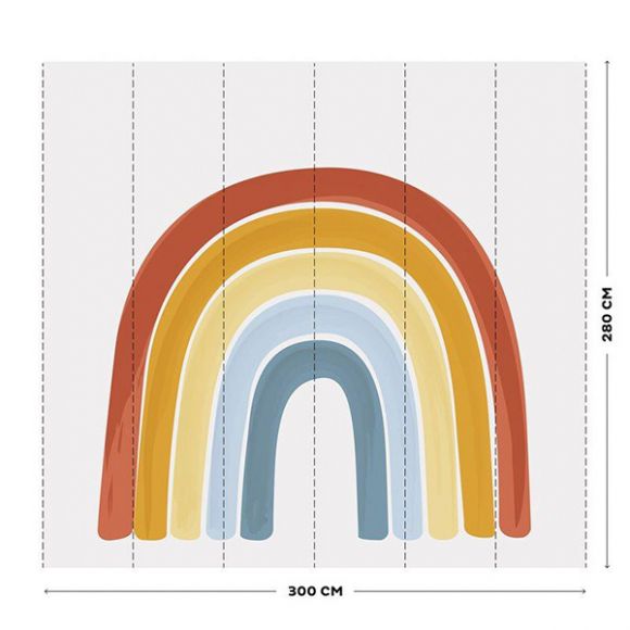 Ψηφιακή φωτο-ταπετσαρία τοίχου Little Dutch rainbow pure & nature 300X280 στο Bebe Maison