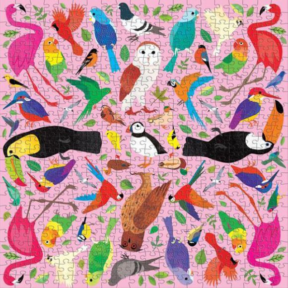 Παζλ Mudpuppy 500 κομματιών καλειδοσκοπικό πουλιά στο Bebe Maison