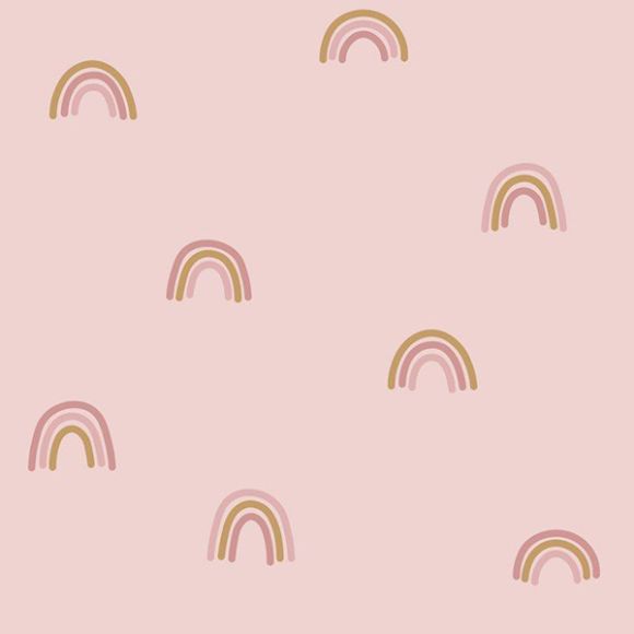 Wallpaper Little rainbow Pink στο Bebe Maison