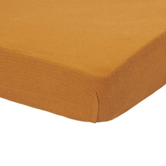 Βρεφικό κατωσέντονο με λάστιχο Little Dutch pure ochre spice 70x140 στο Bebe Maison