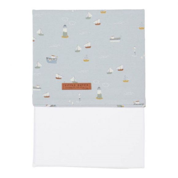 Βρεφικό σεντόνι για λίκνο Little Dutch sailors bay blue 100 x 70 στο Bebe Maison