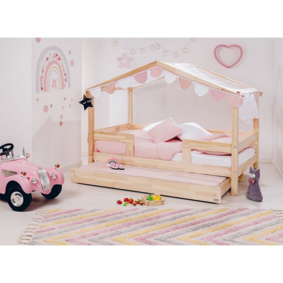 Παιδικό κρεβάτι Picci Montessorri Cottage natural με σετ προίκας rosa 99x194.50x139 στο Bebe Maison