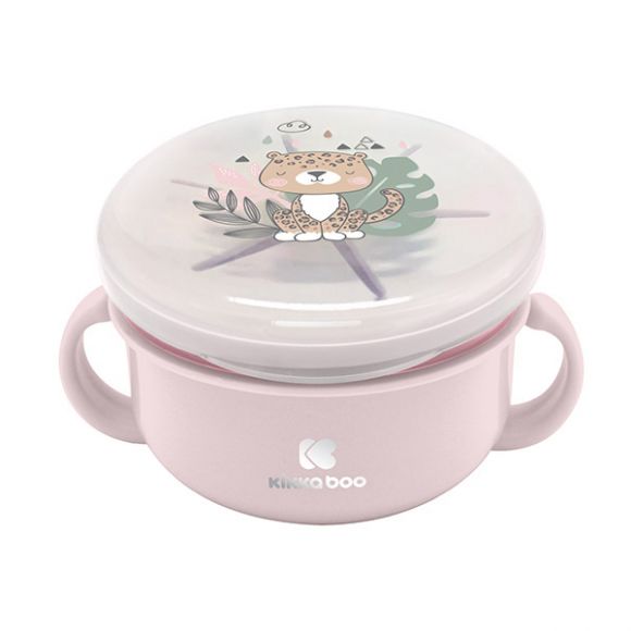 Μπολ φαγητού Kikka Boo 380ml 2 σε 1 Savanna pink στο Bebe Maison