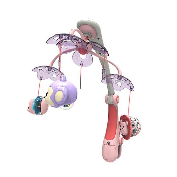 Musical Rotating Bed with Bebe Stars Pink 853-185 projector στο Bebe Maison