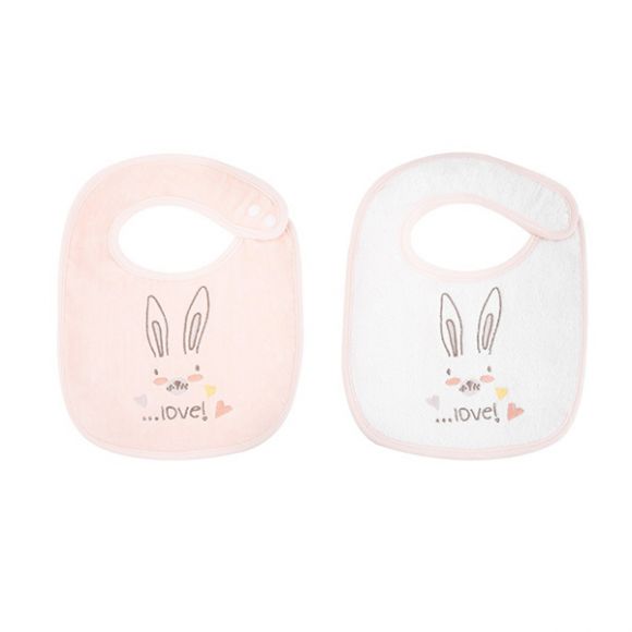 Σετ σαλιάρες Kikka Boo rabbits in love 2 τεμ. στο Bebe Maison