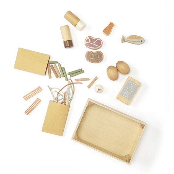 Ξύλινο καλαθάκι Kids Concept με τρόφιμα Kid's hub στο Bebe Maison