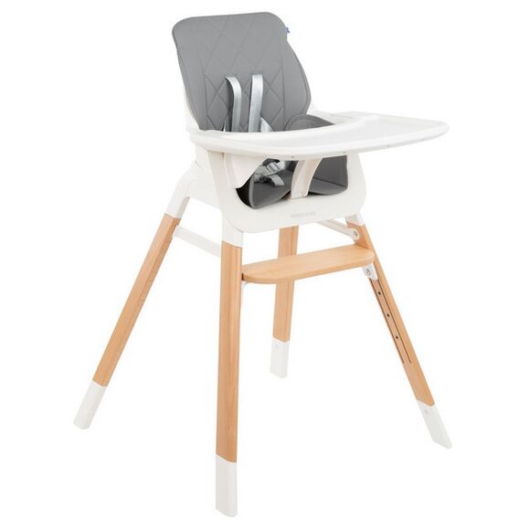 Kikkaboo Modo food chair with wooden legs Gray στο Bebe Maison