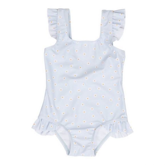 Baby swimsuit with ruffles Little Dutch Daisies Blue στο Bebe Maison