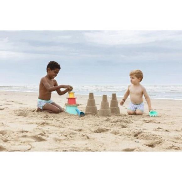 Σετ παιχνιδιού σε τσάντα παραλίας με πυραμίδα και τσουγκράνα-φτυαράκι Quut στο Bebe Maison