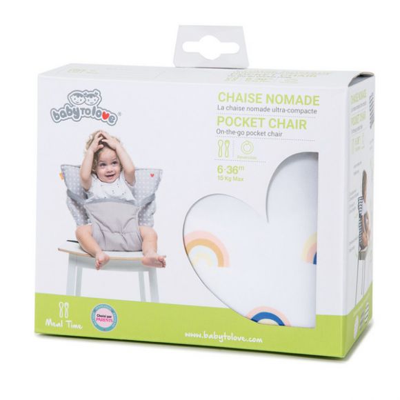 Φορητή θέση φαγητού Baby to Love Pocket chair Rainbow στο Bebe Maison