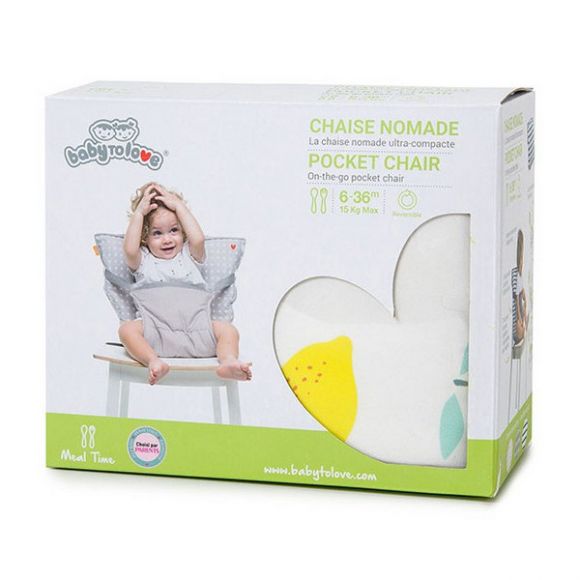 Φορητή θέση φαγητού Baby to Love Pocket chair Happy lemon στο Bebe Maison