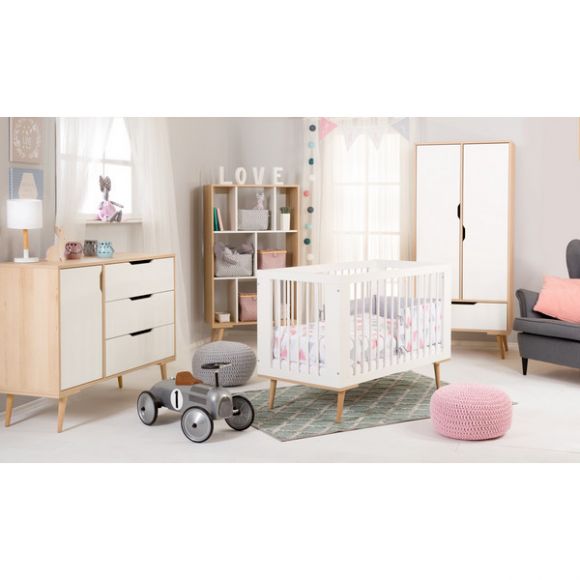 Βρεφική τρίφυλλη ντουλάπα Klups Sofie 117x50x180 στο Bebe Maison