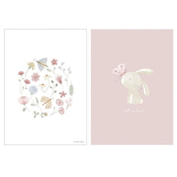 Poster Little Dutch A3 flowers and butterflies στο Bebe Maison