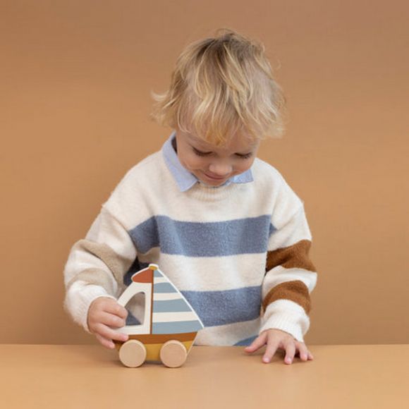Ξύλινη τρεχαλίτσα Little Dutch βαρκάκι στο Bebe Maison