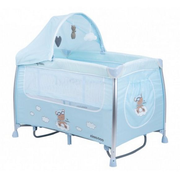 Παρκοκρέβατο Kikka Boo με 2 επίπεδα dreamy bear mint στο Bebe Maison