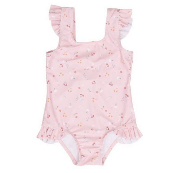 Βρεφικό μαγιό με βολάν Little Dutch little pink flowers στο Bebe Maison