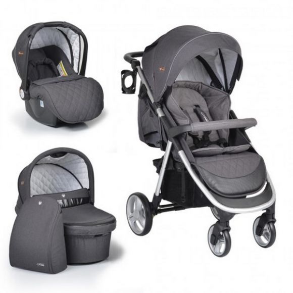 Πολυκαρότσι Cangaroo Noble 3 σε 1 Dark Grey στο Bebe Maison