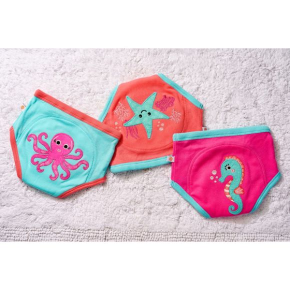 Εκπαιδευτικά βρακάκια Zoocchini Ocean Gals 3 τεμ στο Bebe Maison