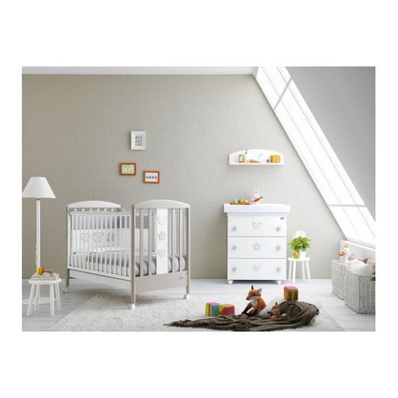 Baby bed Pali Birillo white / warm gray στο Bebe Maison